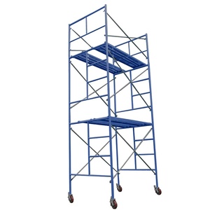 Construcción de estructura de acero galvanizado y sistema de andamio de marco europeo con base de gato en andamio eléctrico