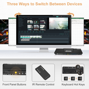 TESmart-Conmutador HDMI de 4 puertos, 4 entradas y 1 salida, conmutador KVM de 4K a 60Hz, multivisor, 4 entradas y 1 salida - Product Image 4