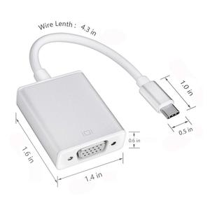 USB-C型到VGA适配器，USB 3.1型C (Thunderbolt 3) 到VGA转换器 - Product Image 2