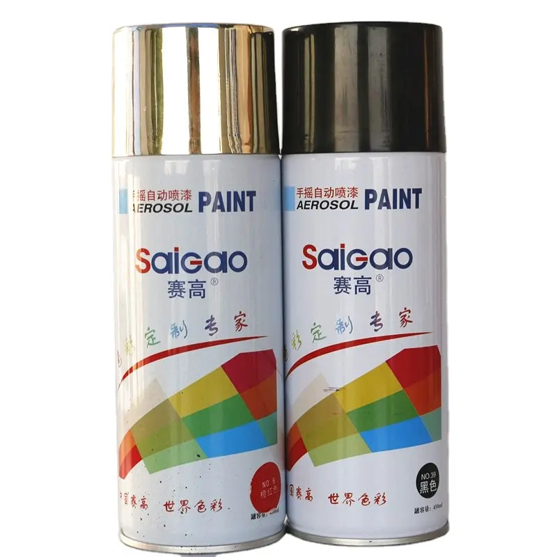 Gran oferta, suministro directo de fábrica, logotipo personalizado y marca, pintura en aerosol acrílica en aerosol de varios colores