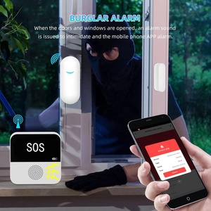 Tuya Home Security Protection SOS <strong>Display</strong> Burglar Kit 433mhz Door <strong>Sensor</strong> APP Remote Control Arm Disarm WiFi Smart Alarm <strong>System</strong>