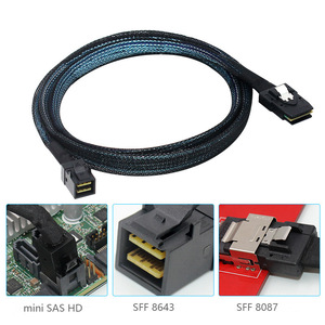 Toptan MINI SAS HD tel SFF-8643 için SFF-8087 computer bilgisayar sunucu veri iletim kablosu - Product Image 5
