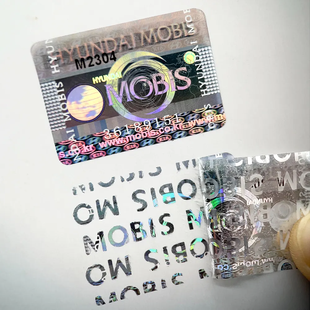Etiquetas de holograma de patrón a prueba de manipulaciones personalizadas, antifalsificación, pegatinas de holograma de sello de seguridad de impresión VOID segura genuina