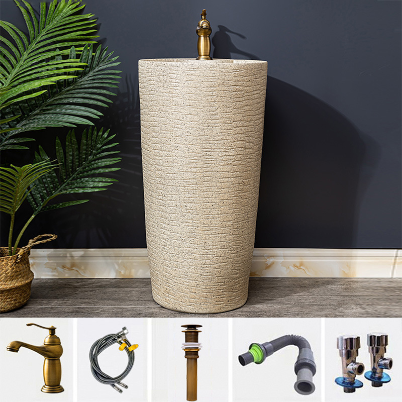 Ensemble vasque colonne + robinetterie