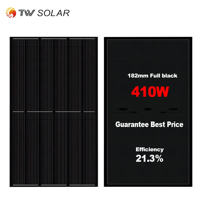 Paneles solares baratos China 405W 410W 415W 420W 425W Vidrio único Todos los distribuidores de paneles solares negros Cotizaciones