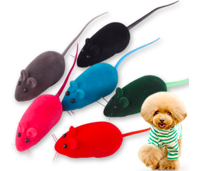ของเล่นให้หนูกัดสีสำหรับสุนัขแมวสัตว์เลี้ยง,ของเล่นยางธรรมชาติแสนสนุกพร้อมเสียงเมาส์สมจริง - Product Image 1
