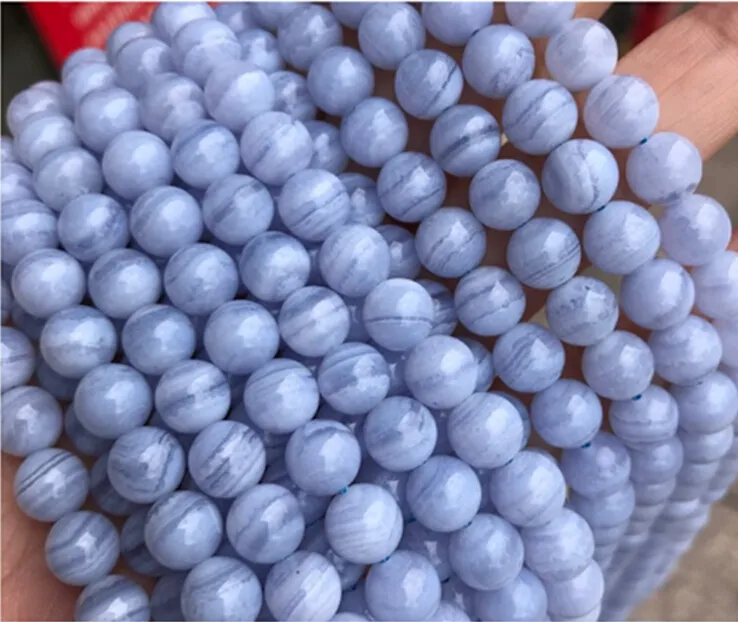 AAA Blue spitze achat 6 8 10mm natürliche edelstein lava lose perlen kristall aquamarin armband stein perlen für schmuck machen