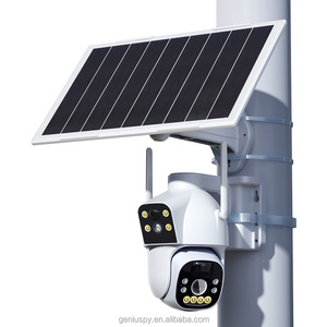 Camhipro Cámara de batería solar Pan Tilt PTZ con doble lente de baja potencia 4MP Wi-Fi/ 4G Domo inalámbrico con alarma de detección de movimiento PIR dual - Product Image 3