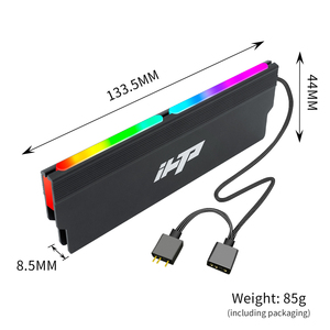 IHTP Precio de fábrica ARGB Light RAM Memory Cooler PC Computer RAM Disipador de calor para DDR Tarjeta de memoria Chaleco Radiador