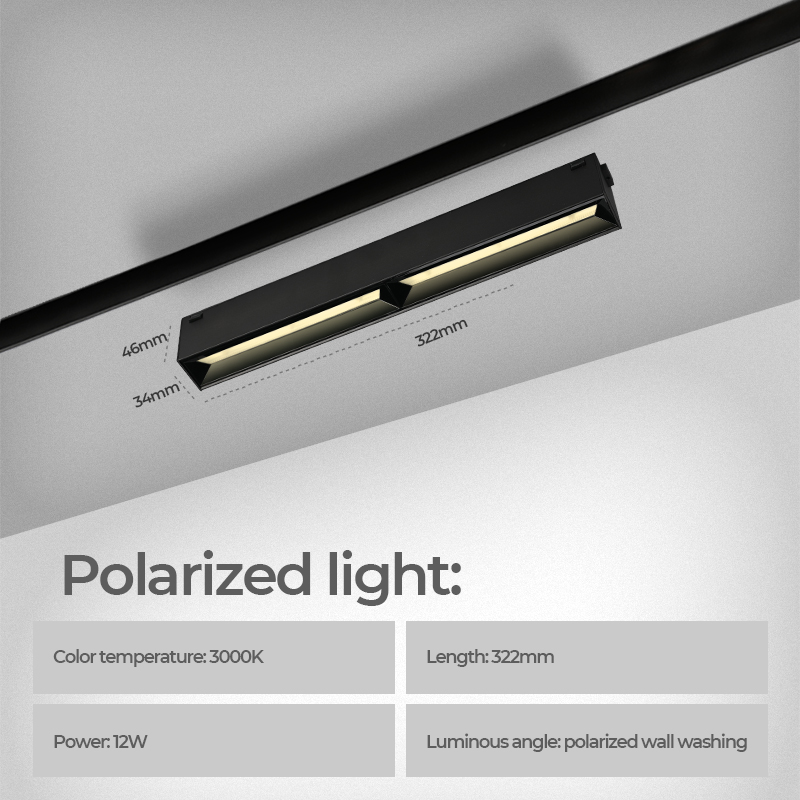R40/Lumière linéaire polarisée 322mm 3000K 12W