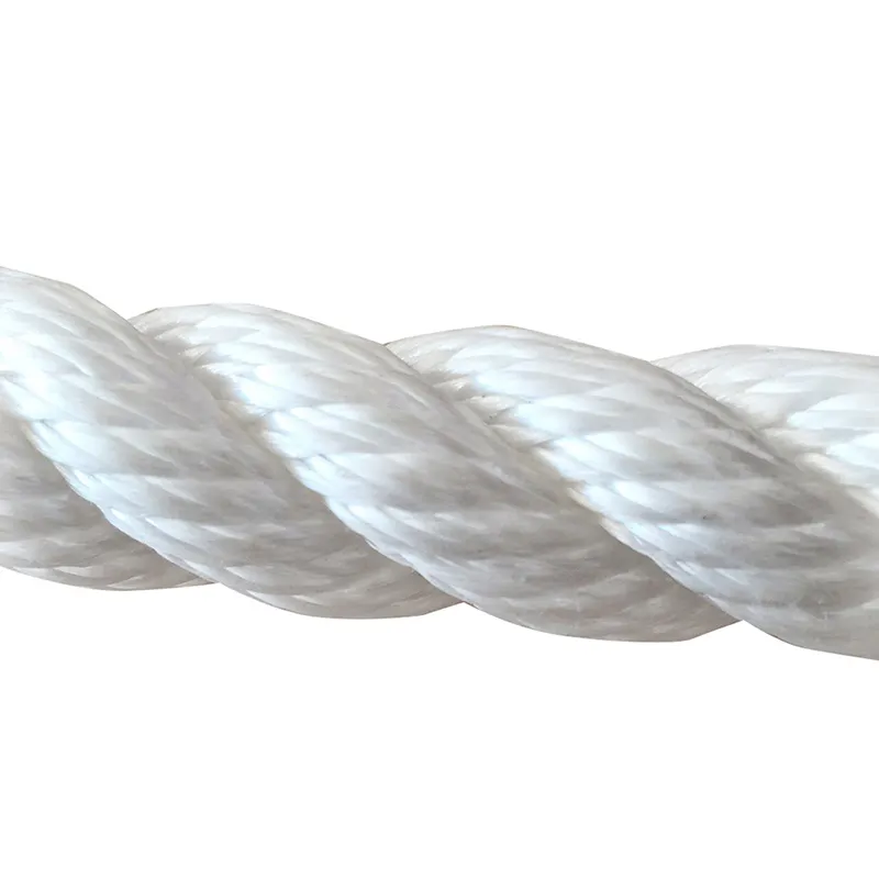 Corda de poliéster torcida de 3 fios durável de alta qualidade para uso em embarcações de barco e pesca