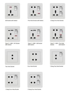 OEM ODM Enchufes de pared Enchufes Interruptor eléctrico de fábrica Luz Multi-enchufe Carga rápida 2 salidas USB Cobre Conectividad WiFi - Product Image 3