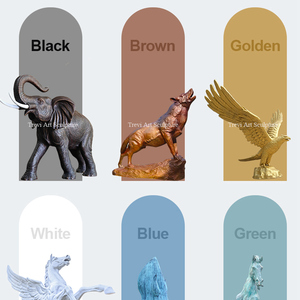 TREVI รูปปั้นสิงโตทองสัมฤทธิ์ดีไซน์ขนาดชีวิตคู่สำหรับตกแต่งสวนกลางแจ้ง - Product Image 3