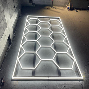 Esagonale luci da Garage esagonale a Led Hexagon Kit Led lampada da Garage con dettagli plafoniera, 2.4x4.8m,6500K - Product Image 5