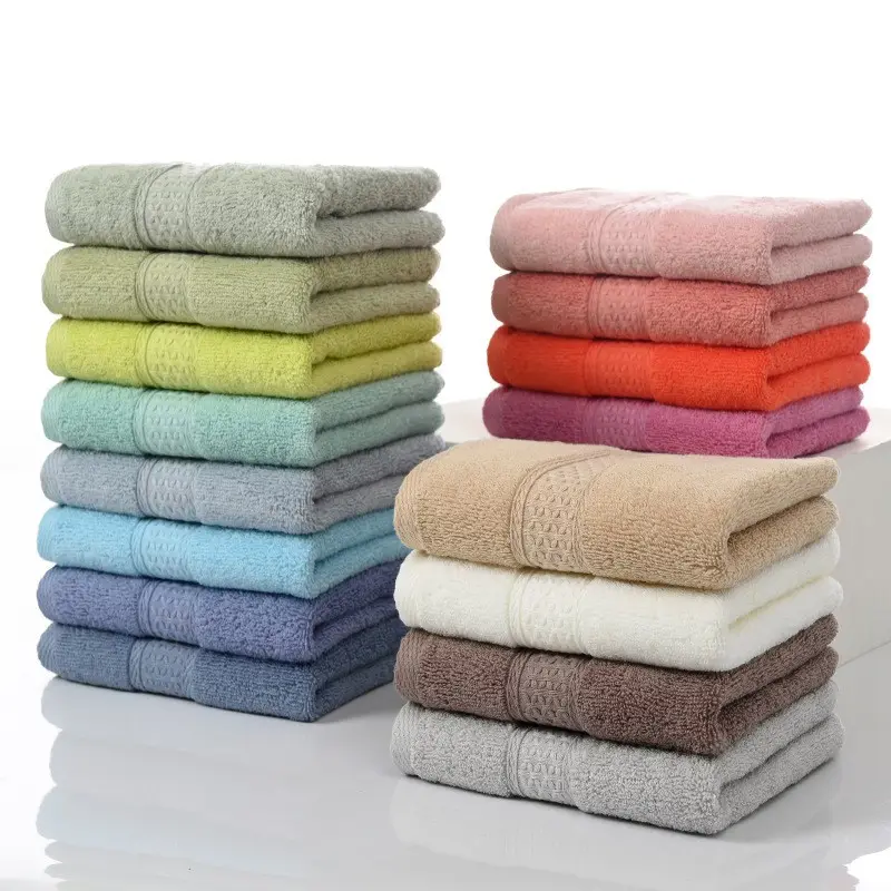 Logotipo personalizado calidad de lujo suave cara de mano blanca juegos de toallas de hotel Toalla de baño de hotel 100% toallas de algodón egipcio