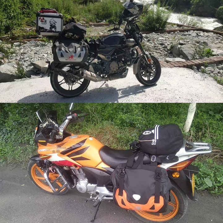 2 Pack Motocicleta Impermeável Alforjes 25L Moto Side Bagagem Sacos Encerramento Design Reflexivo Universal Touring Bag