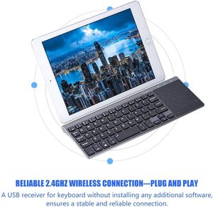2.4Ghz迷你无线键盘带触摸板数字键盘便携式超薄远程键盘 - Product Image 4