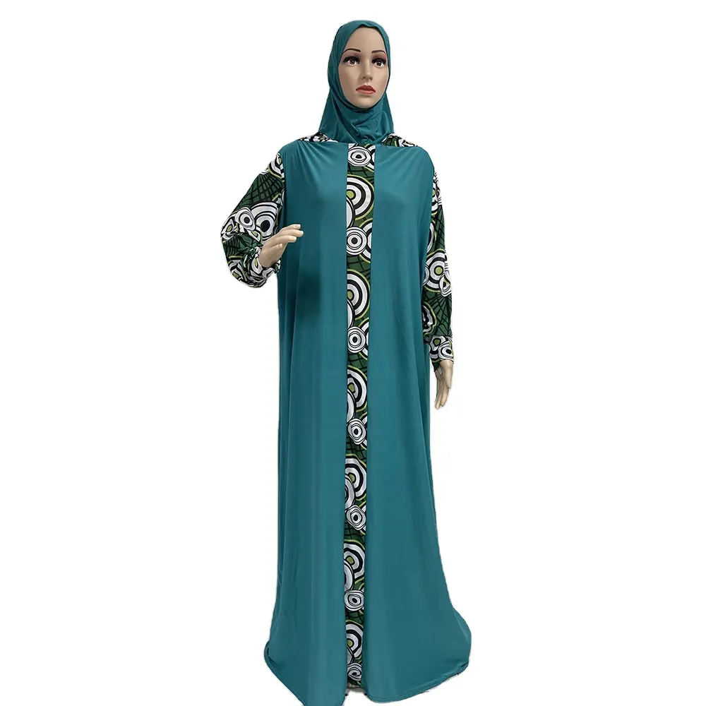 MC-1644 Дубай Абая Мусульманская Женская молитва джилбаба химар никаб Исламская Этническая одежда с 2-слойным хиджабом женское мусульманское платье