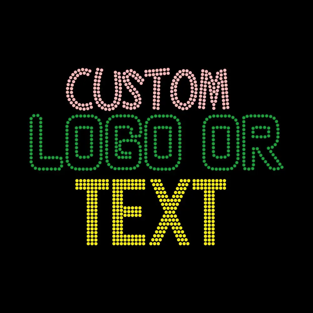 Design personalizzato con strass Hot Fix stampa a caldo modello di ferro Logo personalizzato disegni a motivi trasferimento di strass sul cappello T-shirt con cappuccio