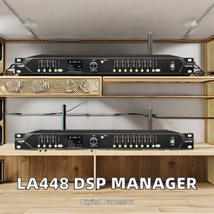 4 Entrada de línea 8 Salida de línea Procesador de audio DSP digital Gestión de altavoces pasivos