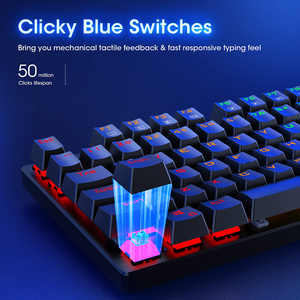 SAMA Low MOQ Gaming Mechanical <strong>Keyboard</strong> <strong>Multimedia</strong> 87 Keys Tenkeyless LED RGB Backlit PC Gamers Wired <strong>Computer</strong> <strong>Keyboard</strong> - Product Image 5