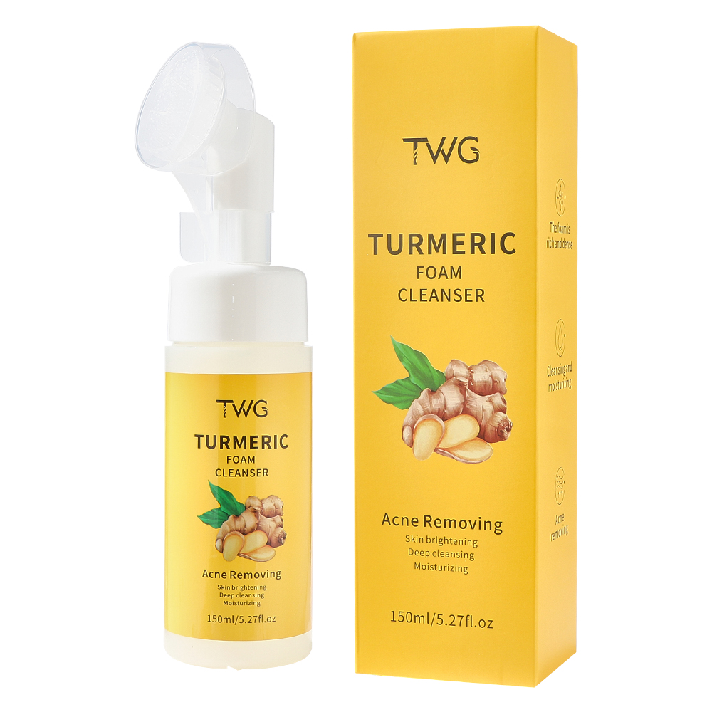 TWG Nettoyant Visage Moussant au Curcuma avec Tête de Brosse