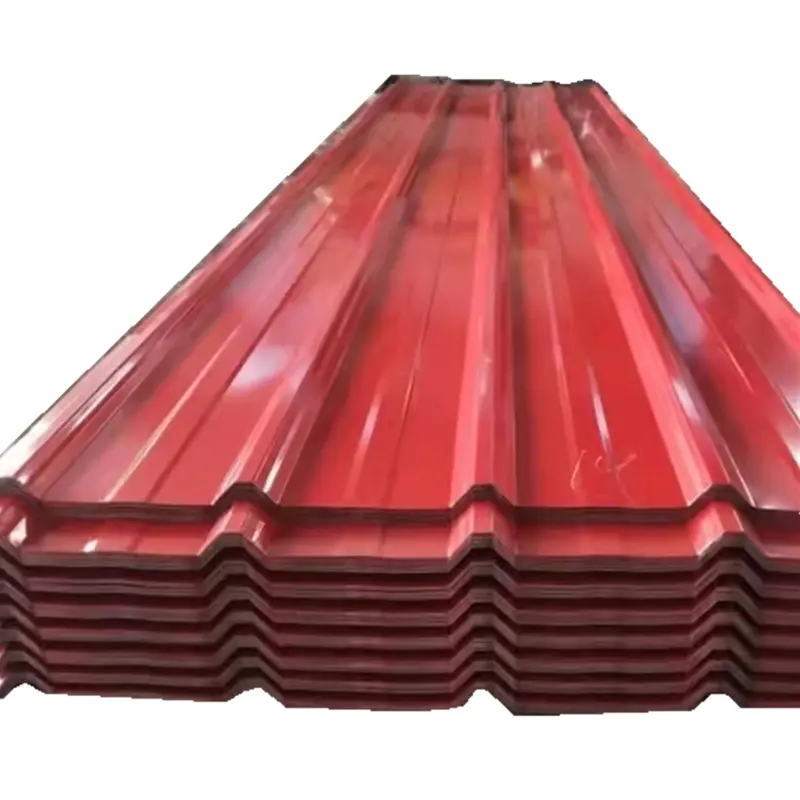 En ucuz fiyat boyalı GI çelik levha/PPGI/PPGL renk kaplı galvanizli oluklu metal çatı kaplama levhası