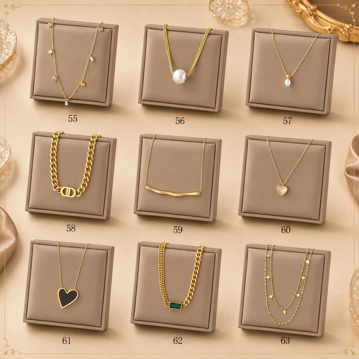 Necklaces 55 to 63