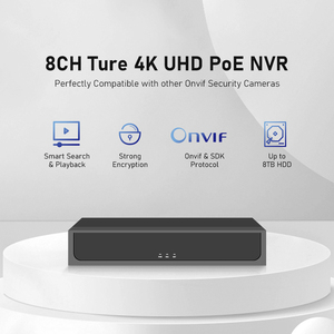 JideTech NVR 8CH Entrada y Salida Max Network Video Recorder H.265 Soporte 1 Disco Duro Max 14TB CCTV NVR Soporte Multi-idioma