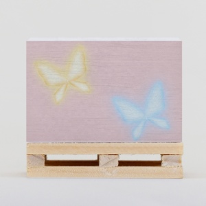 Cubo de papel con logotipo personalizado profesional 7,6*7,6 nota adhesiva con paleta de madera bloque de papel de nota de paleta personalizado - Product Image 3