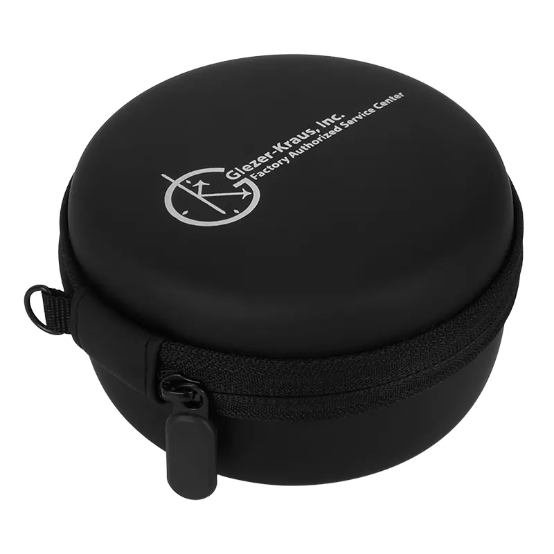Boîtier de montre de voyage intelligent en cuir PU noir avec fermeture à glissière EVA avec insertion en mousse