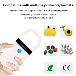RFID 134.2KHz 125khz hayvan rfid okuyucu pet lector köpek çip tarayıcı mikroçip EMID FDX-B RFID hayvan mikroçip okuyucu tarayıcı - Product Image 6