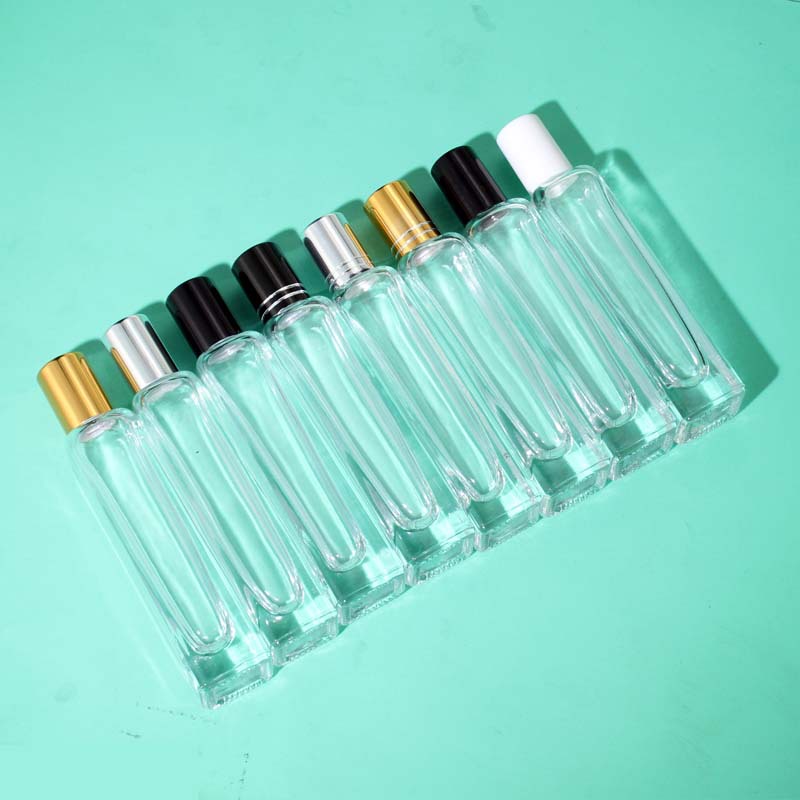 Cuerpo de botella cuadrado transparente de 15 ml.