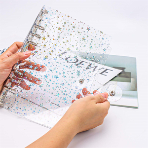 A5 A6 Soft PVC 6-Ring Binder Cover Leopard <strong>Print</strong> Transparent Loose Leaf <strong>Notebook</strong> Shell Round Ring <strong>Folder</strong> <strong>With</strong> Snap Closure - Product Image 6