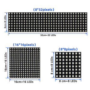 Гибкий светодиодный пиксельный матричный экран SMD 5050-WS2815, встроенный IC, постоянный ток 12 В, 64 или 256 светодиодов, двойной сигнал, модуль с независимой адресацией - Product Image 5