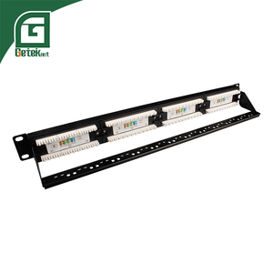 GETEKnet 19英寸1U UTP 6类配线架24端口加载，价格经济，适用于网络应用 - Product Image 2