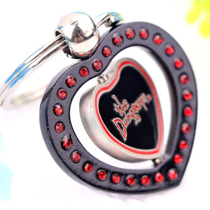 Promotional <strong>Fancy</strong> Custom Design Crystal Epoxy Luxury Metal Keychain Beautiful Metal <strong>Key</strong> Chain