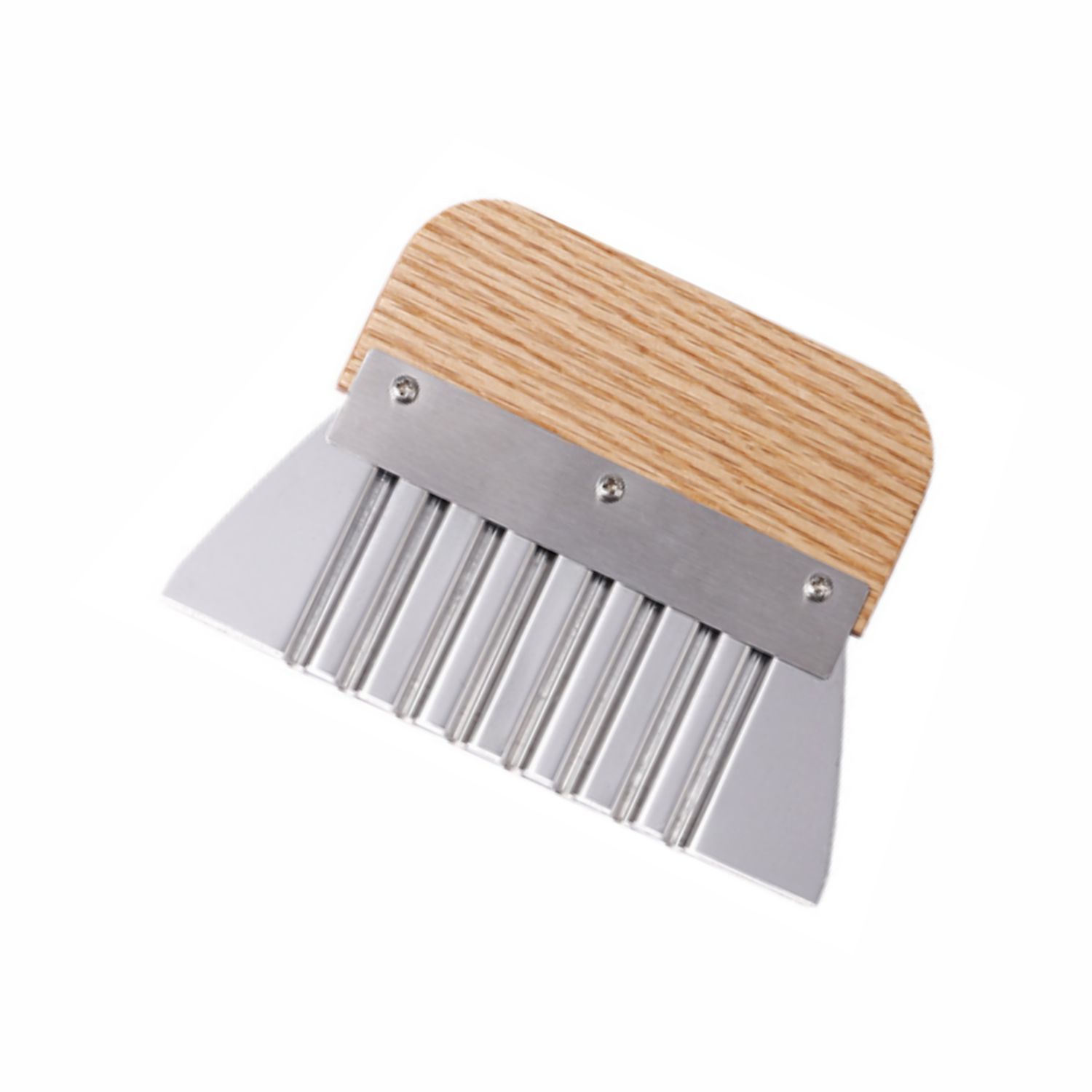 Coupe-frites avec manche en bois - jaune