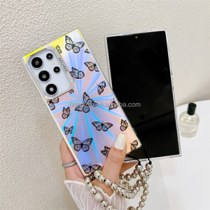 Bướm yếu tố gương <span class=keywords><strong>Radium</strong></span> Shooter trường hợp sansumg S24 siêu mạ điện Laser IMD trường hợp khó khăn dây đeo vòng cổ cho Samsung A14 - Product Image 6