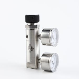 HMZ02T不锈钢小流量气体管道1/4npt双表减压阀气体压力调节器 - Product Image 1
