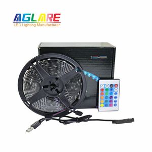 Aglare 5050 Rgb 5VフレキシブルUsb Ledストリップキット24キーリモコン5M LEDストリップライト - Product Image 2