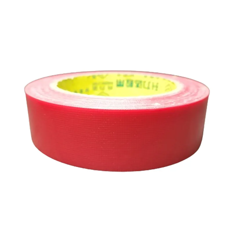 Bas prix 14M extérieur étanchéité fixation Jumbo rouleau conduit polyéthylène rouge tissu ruban adhésif emballage ruban