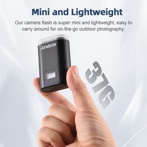 Andoer S12ユニバーサルミニカメラフラッシュGN12オンカメラフラッシュライト5600K Speedlite 8レベル調整可能明るさカメラフラッシュ - Product Image 5