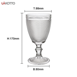 Vintage Wine Glass Engraved Handmade Drinkware <strong>Type</strong> and Wine Glass Different Embossed Pattern Glass <strong>Goblet</strong> - Product Image 3