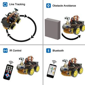 PENPOS OEM/ODM 2020 Hindernisvermeidung 4WD DIY RC-Autosit STEM-Spielzeuge intelligentes Roboter-Auto