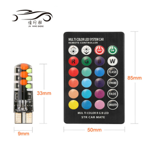JHS T10 RGB yeni ürünler uzaktan kumanda sistemi COB 6 SMD silikon araba okuma ampul - Product Image 3