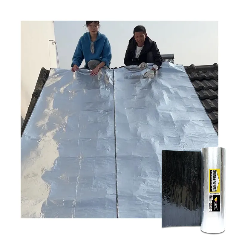 Membrana impermeabilizante para techo de asfalto modificado con elastómero SBS de papel de aluminio de alto rendimiento
