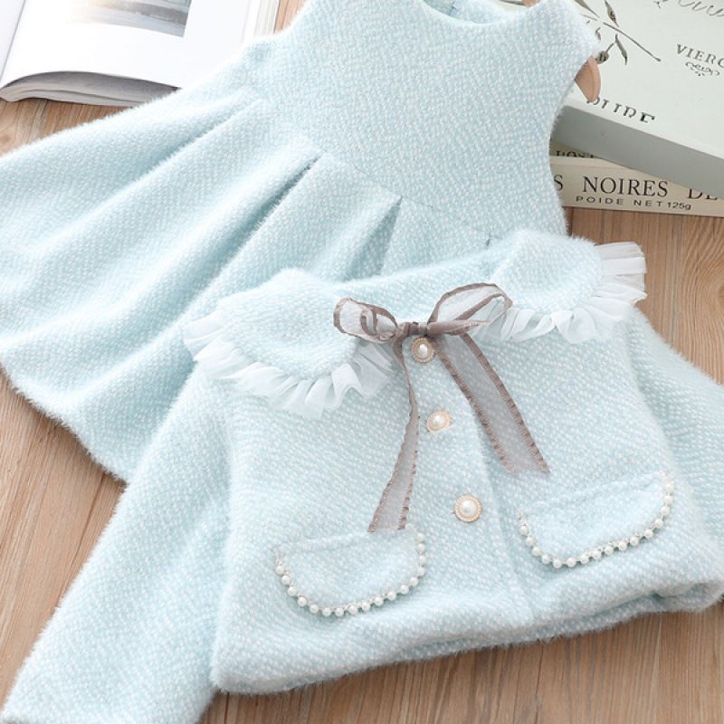 Light blue vest + jacket