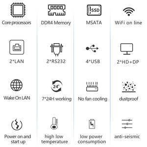 N100 Fanless Mini PC X86 Quad Core 2 * RTL8111G/H Lan 12V Compatible con WiFi6 Dual HD DP 4K Pantalla Computadora integrada - Product Image 5