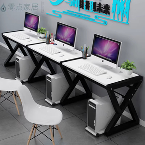 Scrivania moderna Multi-persona Computer scrivania nuovo personale Side-by-Side con caratteristiche portatili e Storage regolabili - Product Image 1